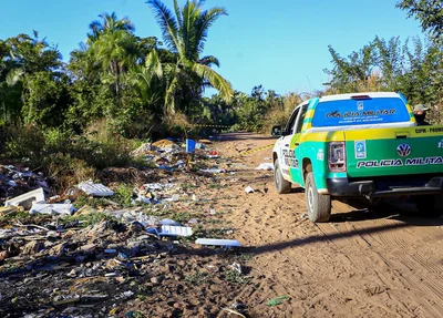 Estrada onde o corpo foi encontrado
