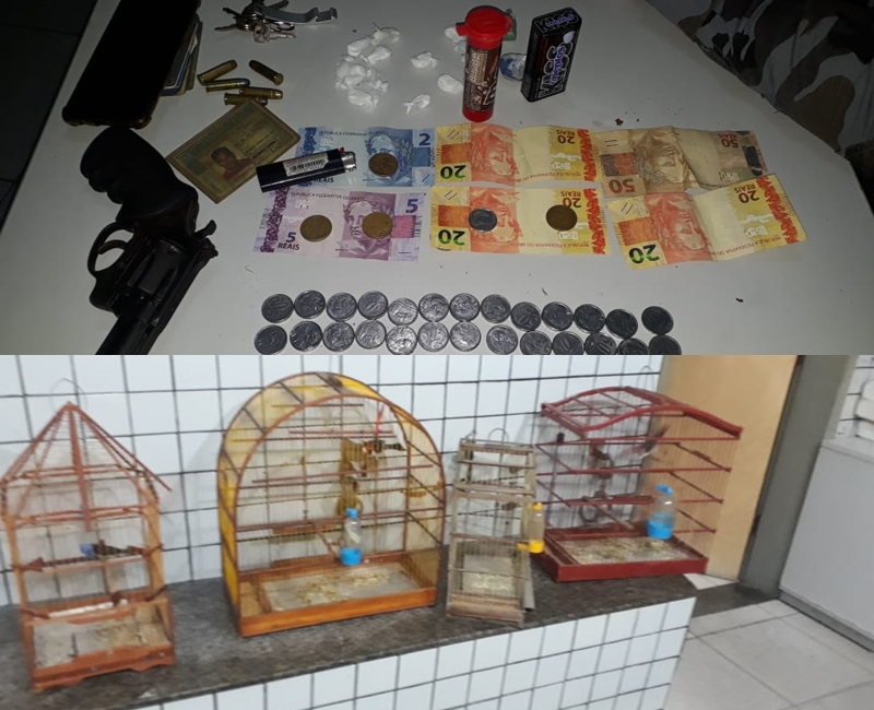 Material apreendido pela polícia