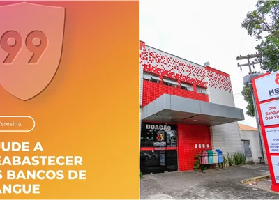 Aplicativo 99 faz ação para aumentar doações no Hemopi