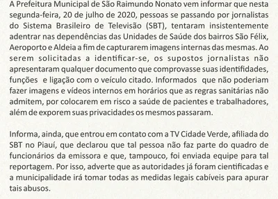Nota oficial