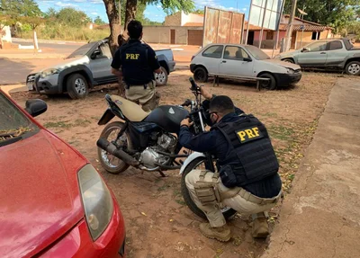Motocicleta apreendida pela PRF