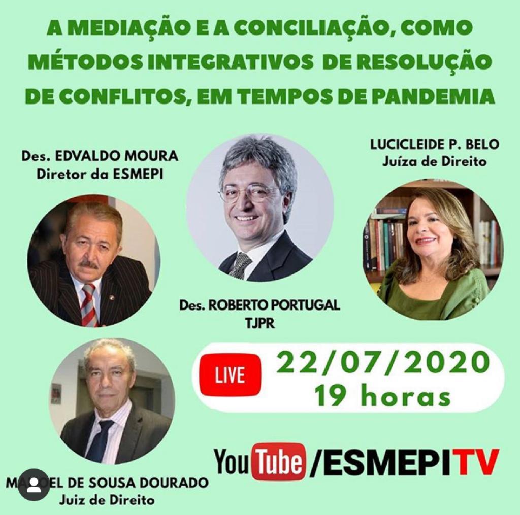 ESMEPI realiza live para tratar sobre conciliação durante pandemia