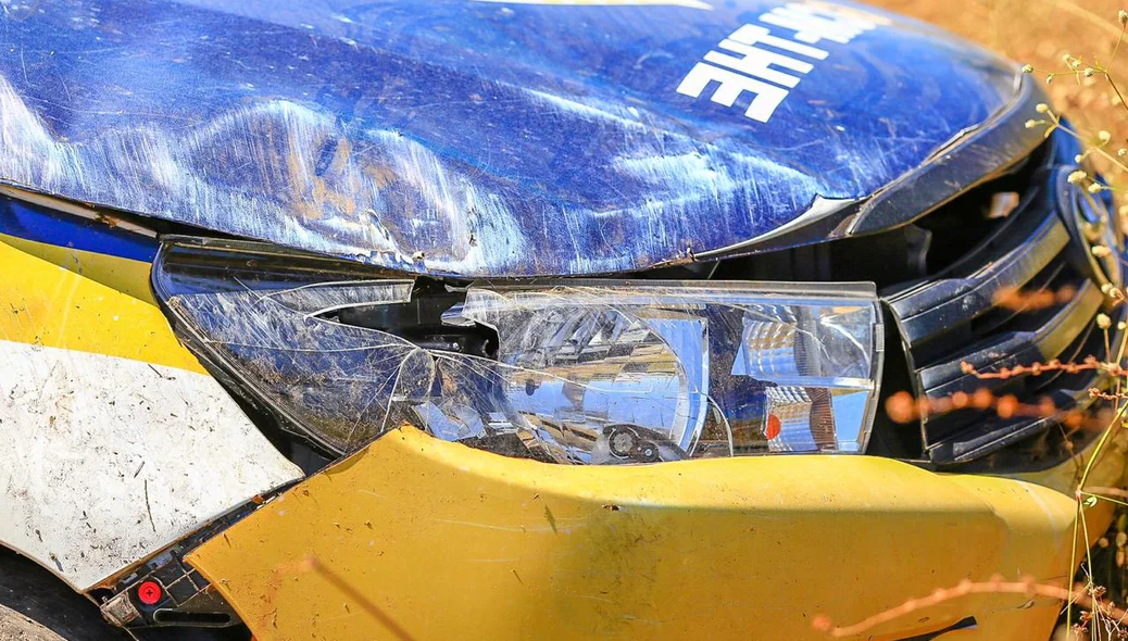 Guardas municipais de Teresina capotam viatura durante perseguição
