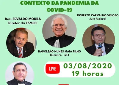 Esmepi realiza live para tratar das decisões judiciais durante a pandemia de covid-19