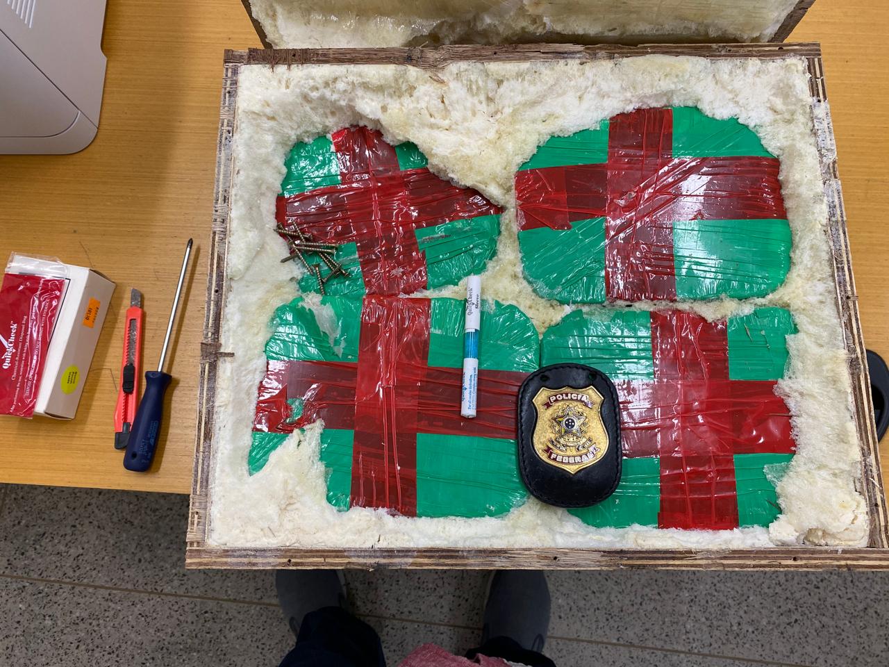 Material apreendido pela Polícia Federal