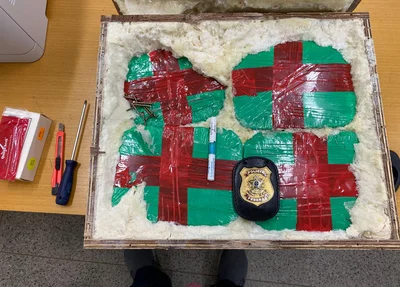 Material apreendido pela Polícia Federal