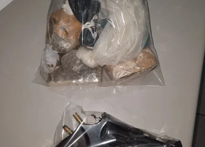 Material apreendido pela Polícia Militar