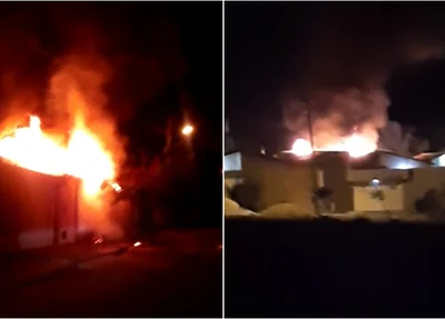 Fogo atingiu residência no Torquato Neto