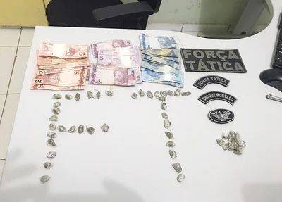 Material apreendido pela Força Tática