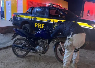 Moto apreendida pela PRF