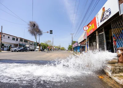 Vazamento na zona norte de Teresina