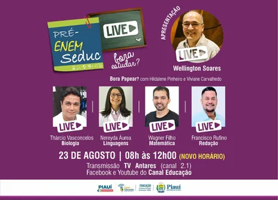 18º revisão Pré-Enem Live acontecerá neste domingo
