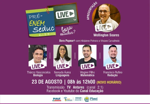 18º revisão Pré-Enem Live acontecerá neste domingo