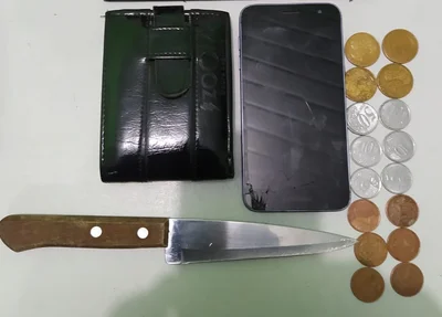 Material apreendido pelos policiais da Rocam