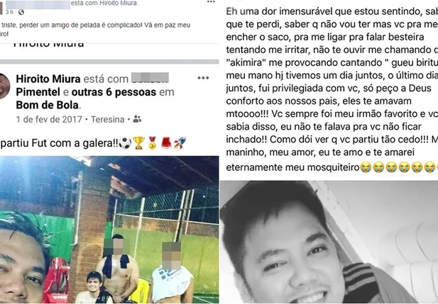 Irmã lamenta morte de jovem em acidente
