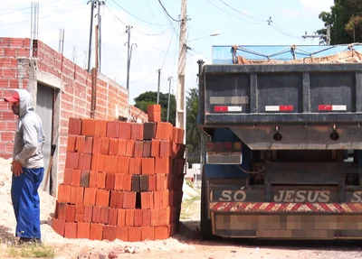 Canteiro de obras em Teresina