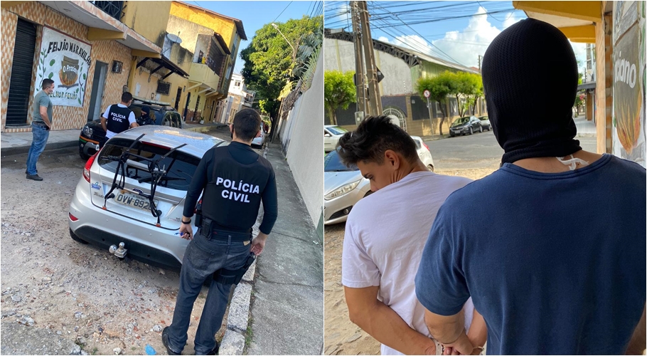 Um dos alvos foi preso no centro de Fortaleza 
