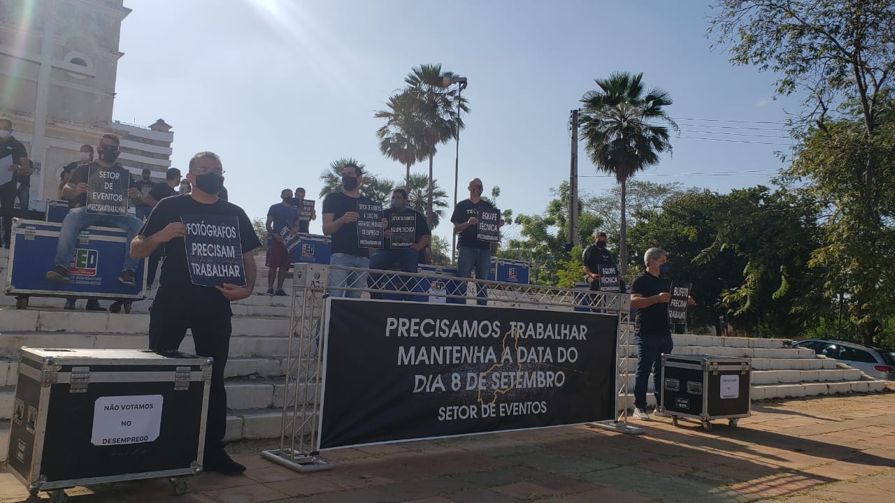 Manifestação dos profissionais do setor de eventos