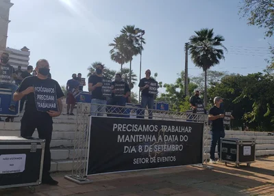 Manifestação dos profissionais do setor de eventos