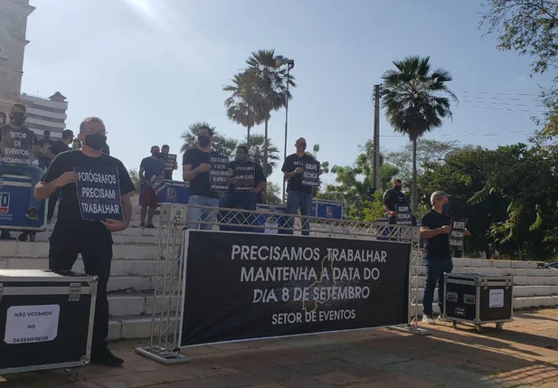 Manifestação dos profissionais do setor de eventos