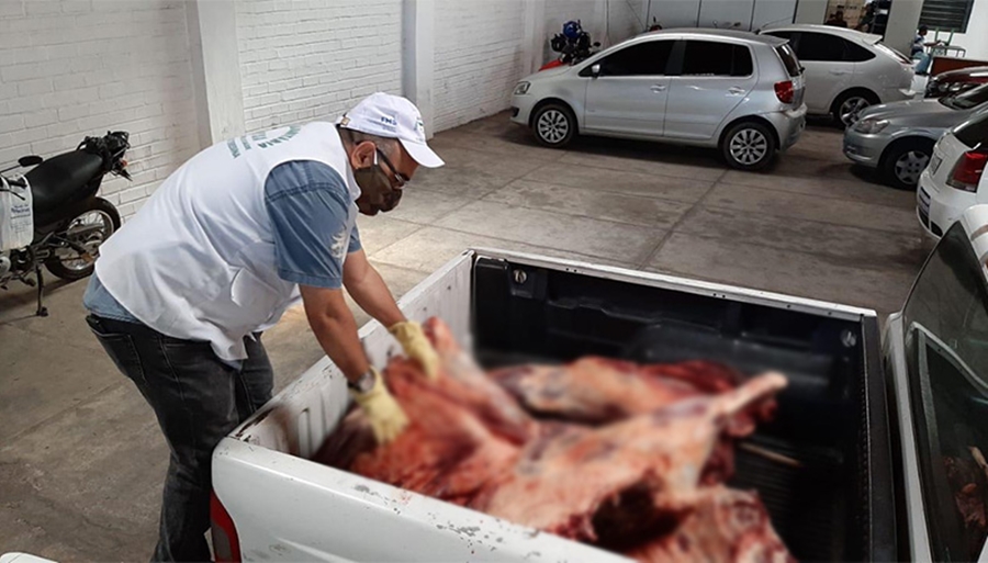Vigilância Sanitária apreende 171 kg de carne clandestina em Teresina