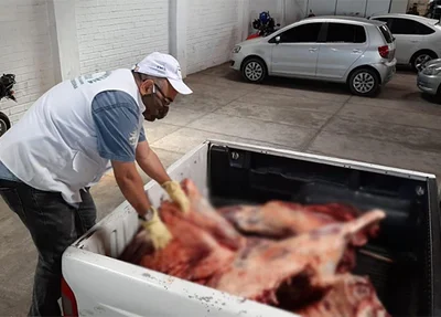 Vigilância Sanitária apreende 171 kg de carne clandestina em Teresina