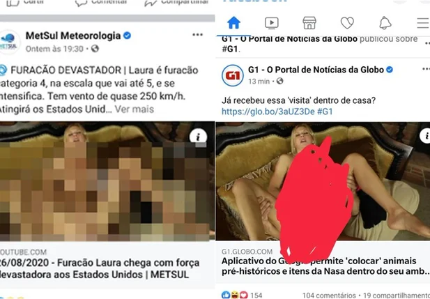 Imagens pornográficas são publicadas no Facebook