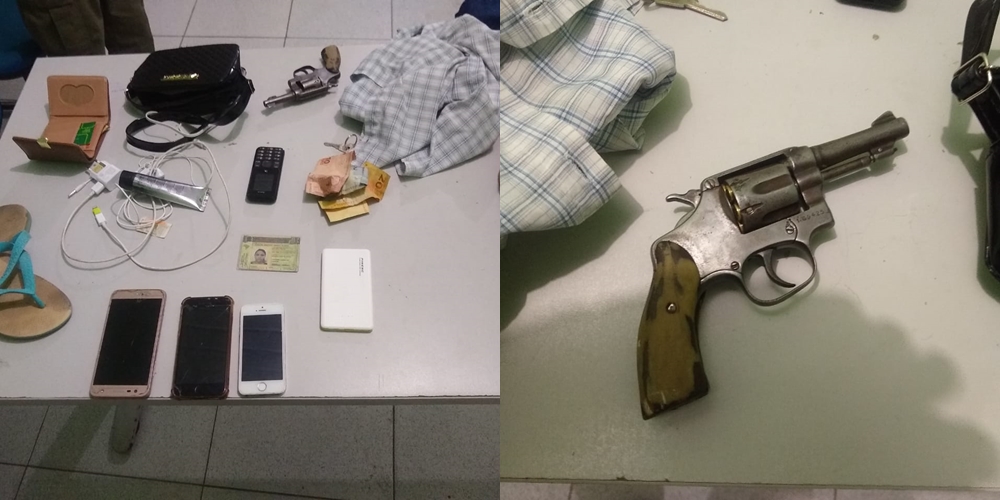 Objetos apreendidos pela Polícia Militar no Centro de Teresina