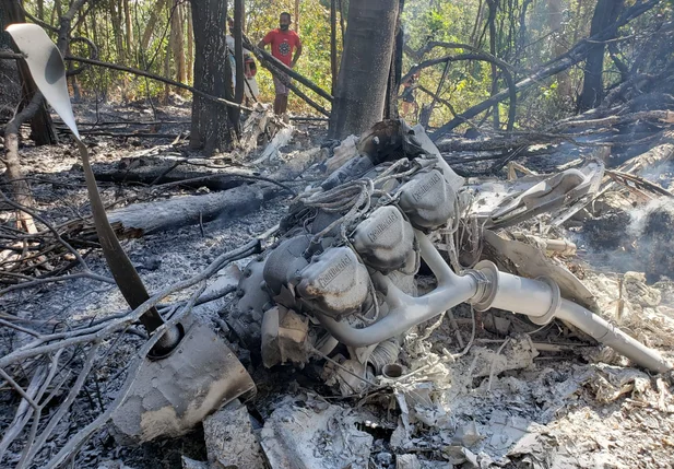 Aeronave cai e piloto morre carbonizado em Teresina Piauí 