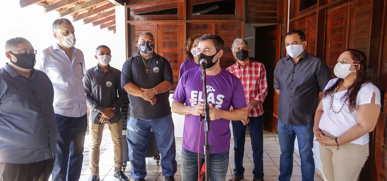 Fábio Novo durante seu pronunciamento