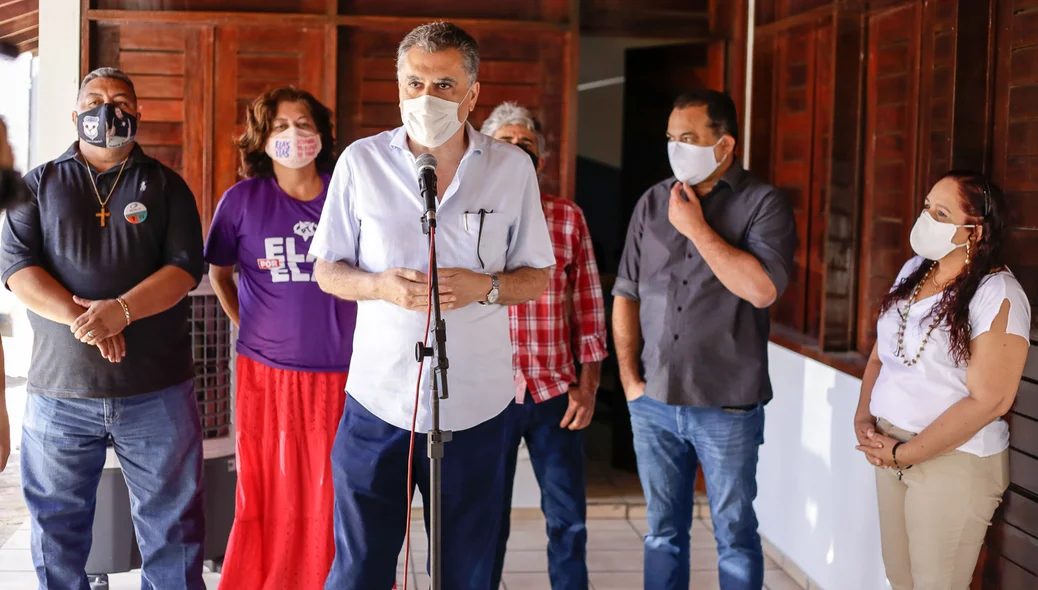 Ildemar durante seu pronunciamento