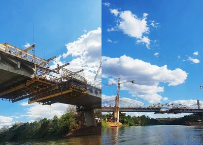 Obra da ponte na BR 235
