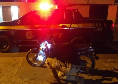 Moto recuperada pela PRF-PI