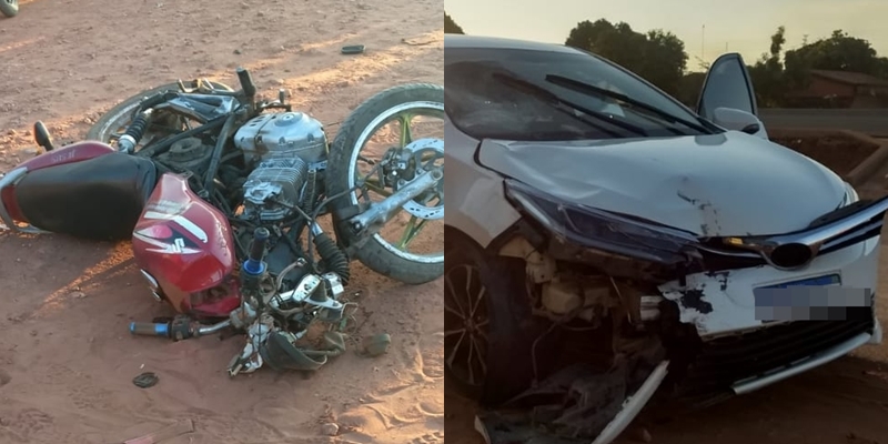 Colisão entre carro e moto deixa homem morto em Timon