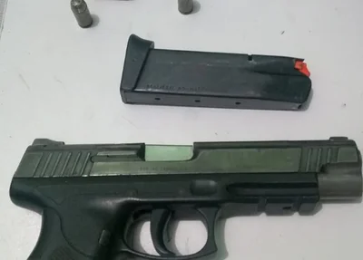 Arma apreendida pelos policiais do 6° BPM