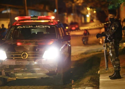 Policia militar isolou o local do crime