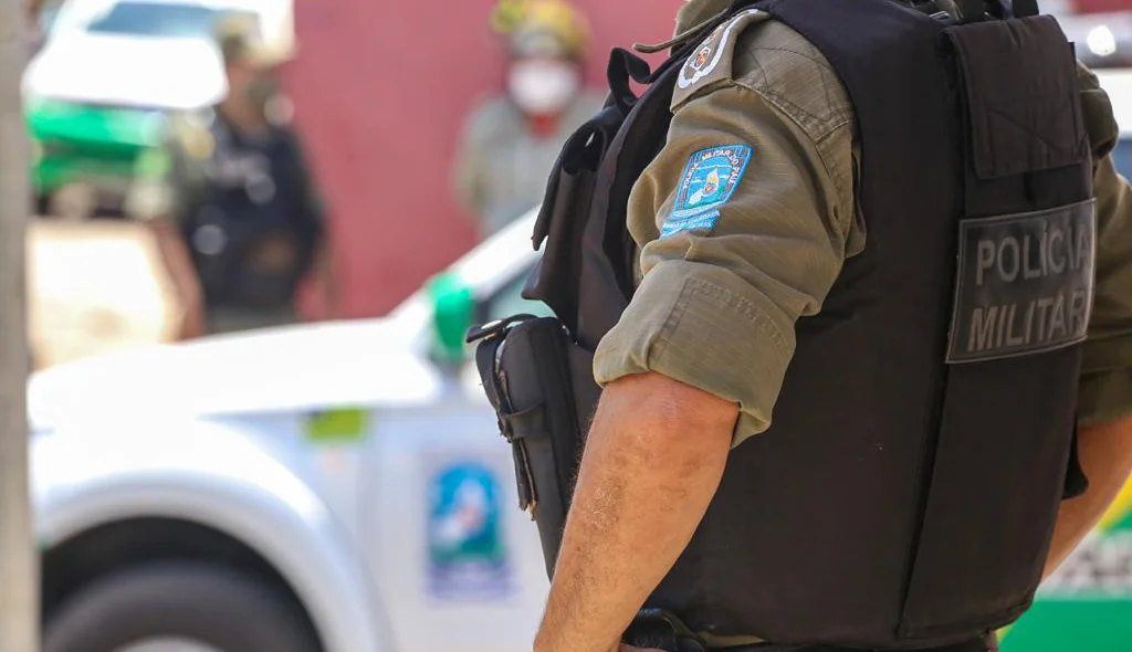 Polícia Militar no local da ocorrência