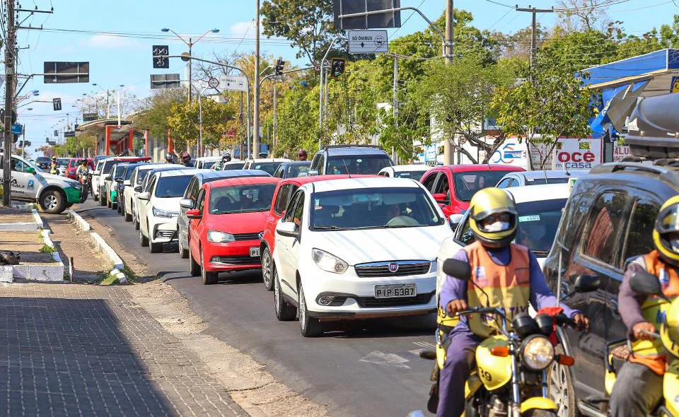 Congestionamento se formou no local 