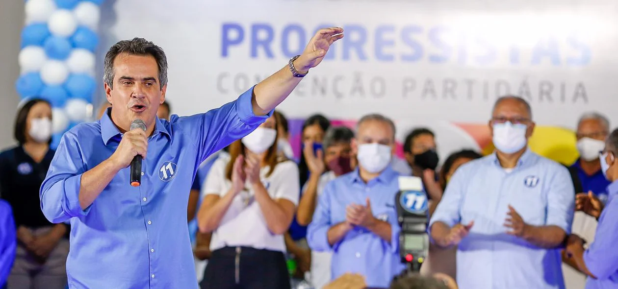 Ciro Nogueira discursa durante convenção