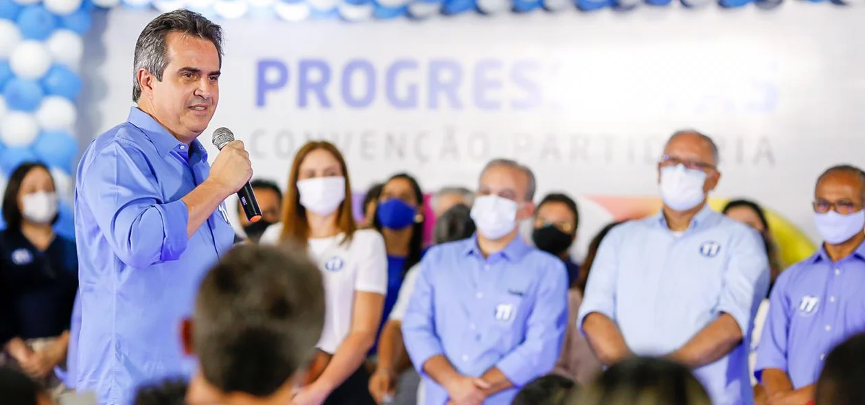 Ciro Nogueira durante convenção do Progressistas