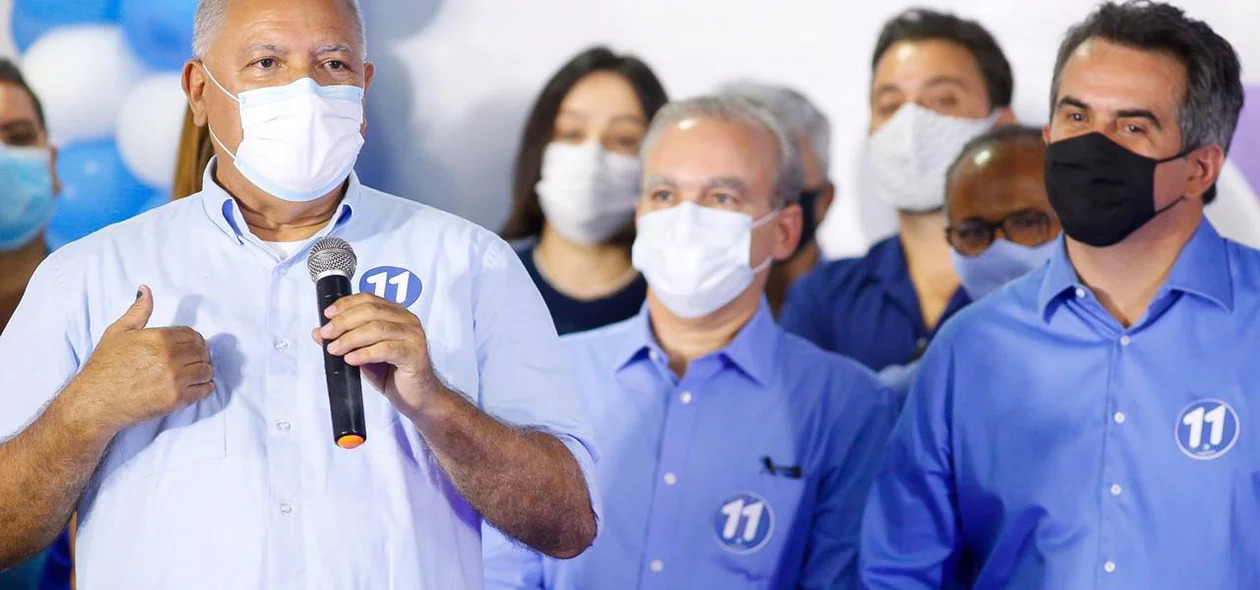 Kleber Montezuma ao lado de Firmino Filho e Ciro Nogueira
