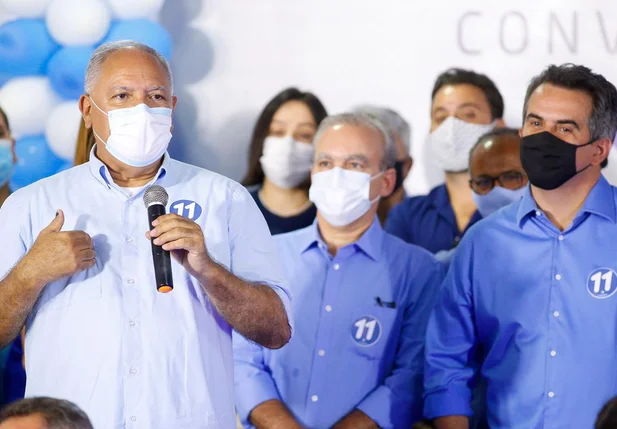Kleber Montezuma ao lado de Firmino Filho e Ciro Nogueira
