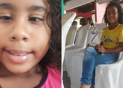 Maria Vitória tem 9 anos e está no 4° ano escolar