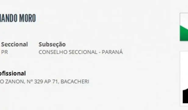 Carteira da OAB de Sérgio Moro