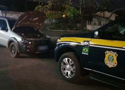Veículo recuperado pela Polícia Rodoviária Federal