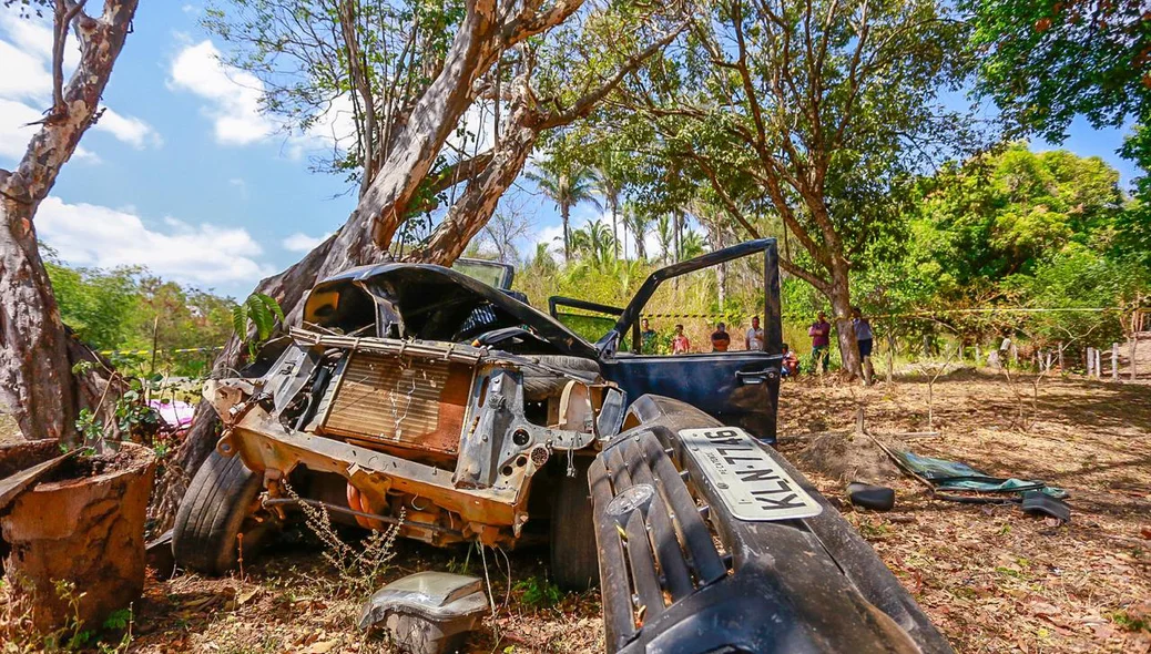 Carro de passeio envolvido no acidente 