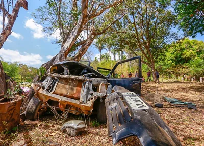 Carro de passeio envolvido no acidente 