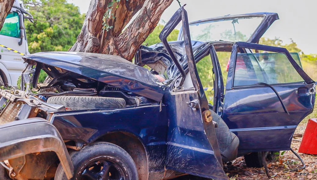 Carro envolvido no acidente
