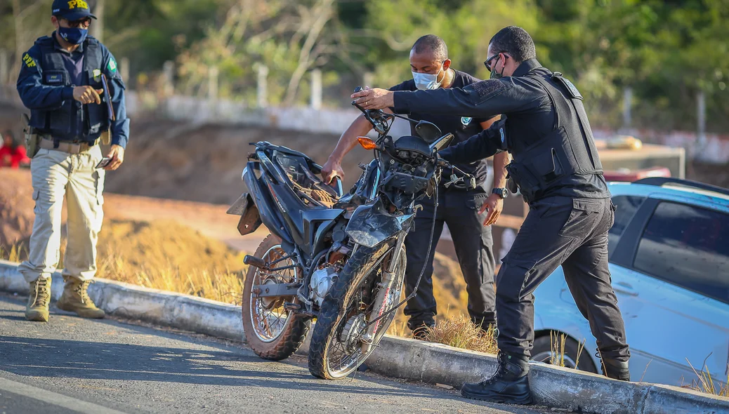 Motocicleta da vítima