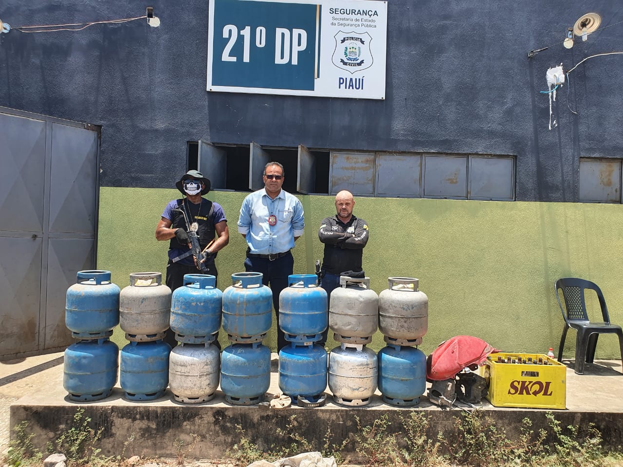 Parte da carga recuperada pela Polícia Civil do Piauí